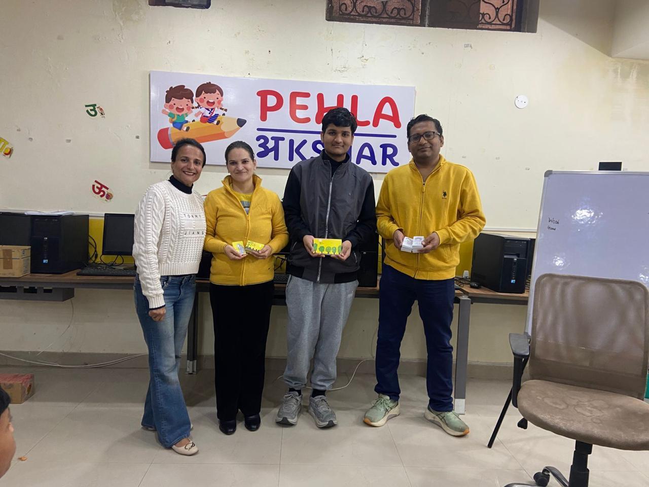 With the Pehla Akshar team